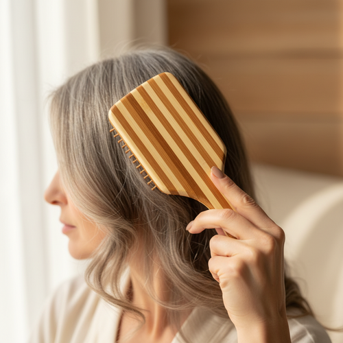 The Slow Down Brush — Bamboo Paddle Brush for Detangling & Smooth Hair